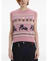 Carne Bollente - Somebunny To Love Intarsia-Knit Cotton Sweater - Lyst