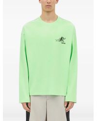 MSGM - Long-Sleeved Print T-Shirt - Lyst