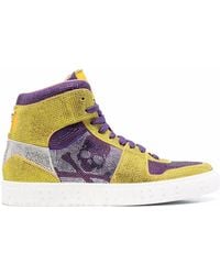 Philipp Plein - Strass Skull High-Top Sneakers - Lyst