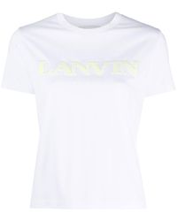 Lanvin - Logo-lettering Cotton T-shirt - Lyst