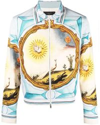Amiri - Landscape Frame Varsity Jacket - Lyst