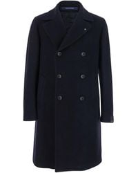 Tagliatore - Doppelreihiger Mantel mit fallendem Revers - Lyst