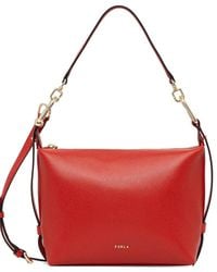 Furla - Mini Tonie Hobo Leather Crossbody Bag - Lyst