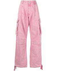 Moschino Jeans - High-waisted Denim Cargo Pants - Lyst