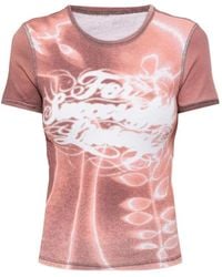 DIESEL - Graphic-Print Ribbed-Knit T-Shirt - Lyst