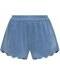 Marysia Swim - Bellini Scallop-Hem Elastic-Waist Shorts - Lyst