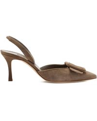 Manolo Blahnik - 70Mm Maysli Buckle Slingback Mules - Lyst