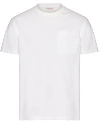 Valentino Garavani - V-detail Cotton T-shirt - Lyst