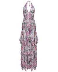 PATBO - Floral-Print Ruffled Dress - Lyst