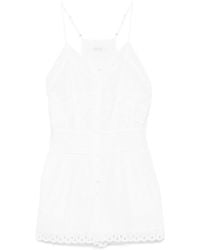 Patrizia Pepe - Broderie Anglaise Playsuit - Lyst