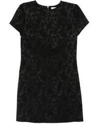 Saint Laurent - Robe Longue À Fleurs En Jacquard Et Soie - Lyst