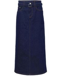 Proenza Schouler - Calder Stretch Denim Ankle Skirt - Lyst