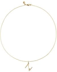 Monica Vinader - Solitaire Diamond Initial N Pendant - Lyst