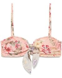 Zimmermann - Top Bikini A Fiori - Lyst