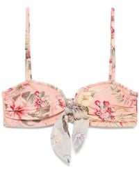 Zimmermann - Floral Print Bikini Top - Lyst