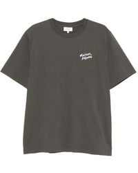 Maison Kitsuné - Crewneck Logo T-Shirt - Lyst