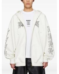Vetements - Felpa Con Stampa Grafica, Zip E Cappuccio - Lyst