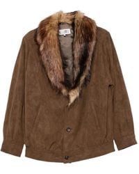 MM6 by Maison Margiela - Faux-Fur Collar Jacket - Lyst