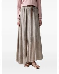 Haveone - Belted Elasticated-Waist Maxi Skirt - Lyst