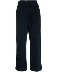 A.P.C. - Pleat-Detail Wide-Leg Cotton Trousers - Lyst