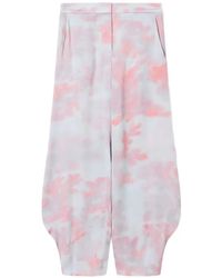Giorgio Armani - Abstract-Print Silk Trousers - Lyst