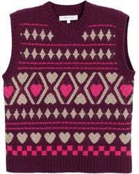 Chinti & Parker - Heart-Pattern Vest - Lyst