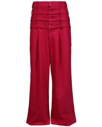 3.PARADIS - Pleated Multi-Waistband Trousers - Lyst