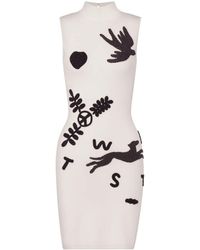 Moschino - Mini-Jurk Met Geborduurd Logo - Lyst