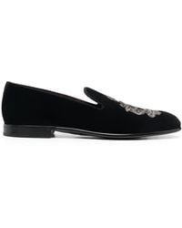 Dolce & Gabbana - Coat-Of-Arms Embroidery Slippers - Lyst