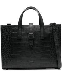 Emporio Armani - Bolso shopper con efecto de piel de cocodrilo - Lyst