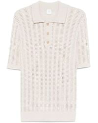 Eleventy - Cable-Knit Polo Shirt - Lyst