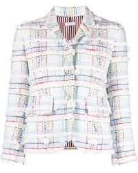 Thom Browne - Pouf Tweed Checked Blazer - Lyst