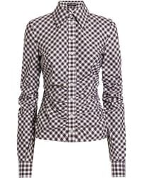 Dolce & Gabbana - Gingham-Check Gathered Shirt - Lyst