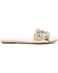 Stuart Weitzman - Slippers Met Bloemendetail - Lyst