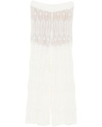 Liu Jo - Openwork Knit Trousers - Lyst