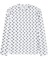 Marine Serre - Regenerated Moon-Print Long-Sleeve T-Shirt - Lyst