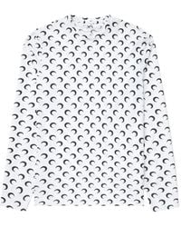 Marine Serre - Regenerated Langarmshirt mit Mond-Print - Lyst