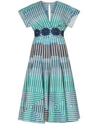 Silvia Tcherassi - Abito Adila Midi A Righe - Lyst