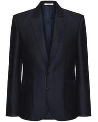Valentino Garavani - V-Detail Single-Breasted Blazer - Lyst