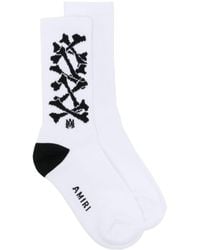 Amiri - Bones Cotton Socks - Lyst