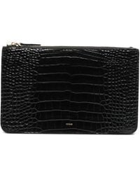 TOTEME - Threefold Croco-Embossed Clutch Bag - Lyst