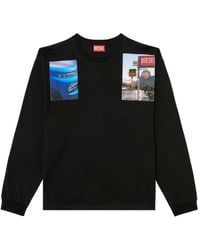 DIESEL - T-Boxt-Ls-T5 Graphic-Print Long-Sleeve T-Shirt - Lyst