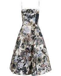 Marni - Floral-print Flared Midi Dress - Lyst