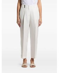 Peserico - Cuffed Pleated Trousers - Lyst