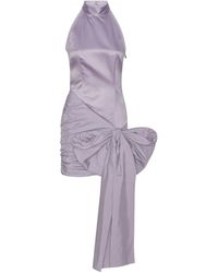 ROTATE BIRGER CHRISTENSEN - Halter-Neck Bow-Detail Dress - Lyst