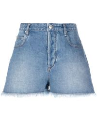 Isabel Marant - Jeans-Shorts mit ausgefransten Kanten - Lyst