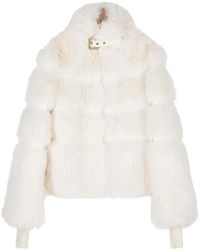 Patrizia Pepe - Faux-Fur Buckle-Collar Jacket - Lyst
