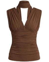 Nicholas - Ruched Scarf-Detail Top - Lyst