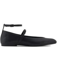 ARMANI EXCHANGE - Pointed-Toe Ballerina Shoes - Lyst