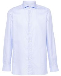 Luigi Borrelli Napoli - Spread-collar Cotton Shirt - Lyst